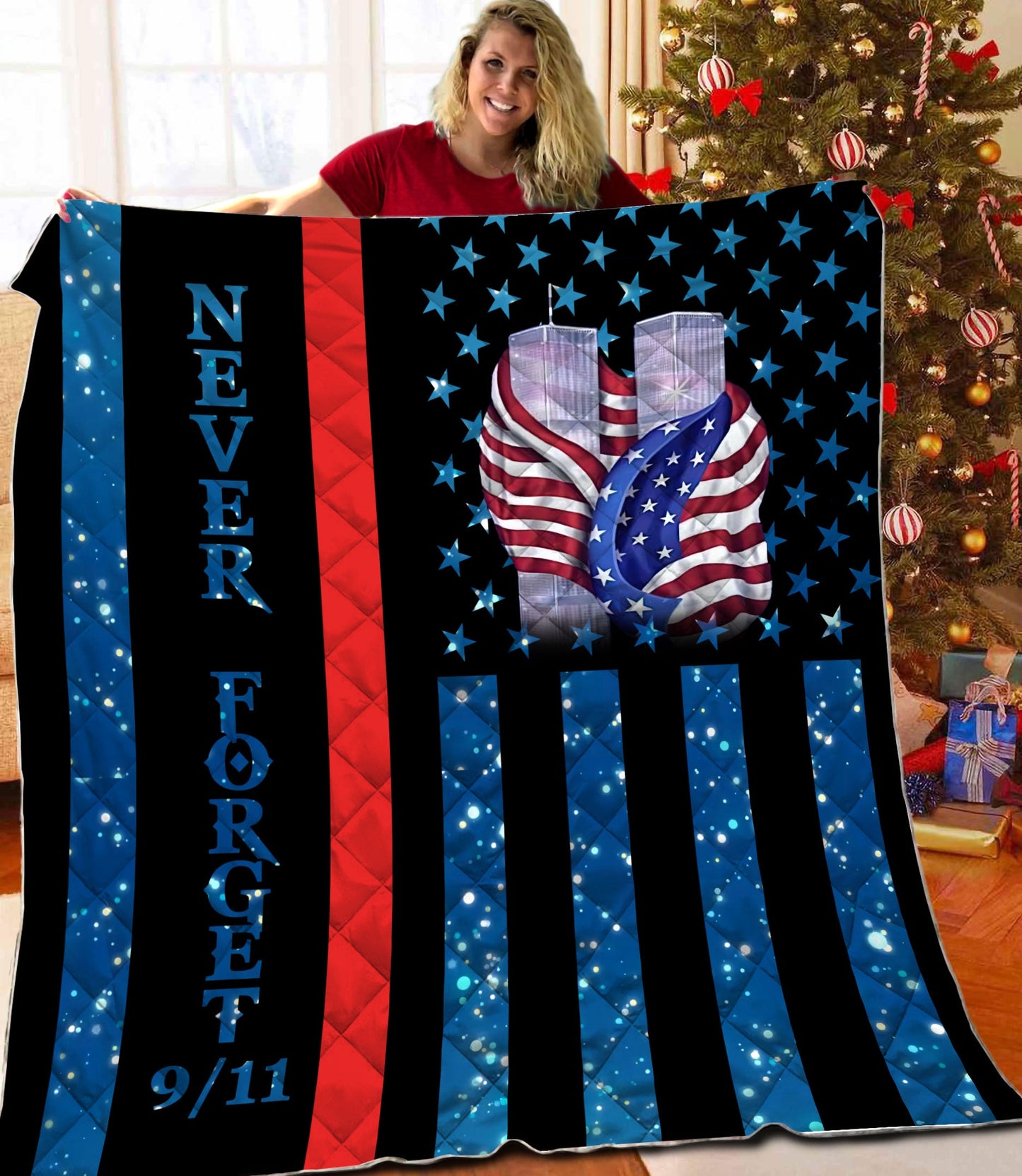 Never Forget Firefighter Quilt