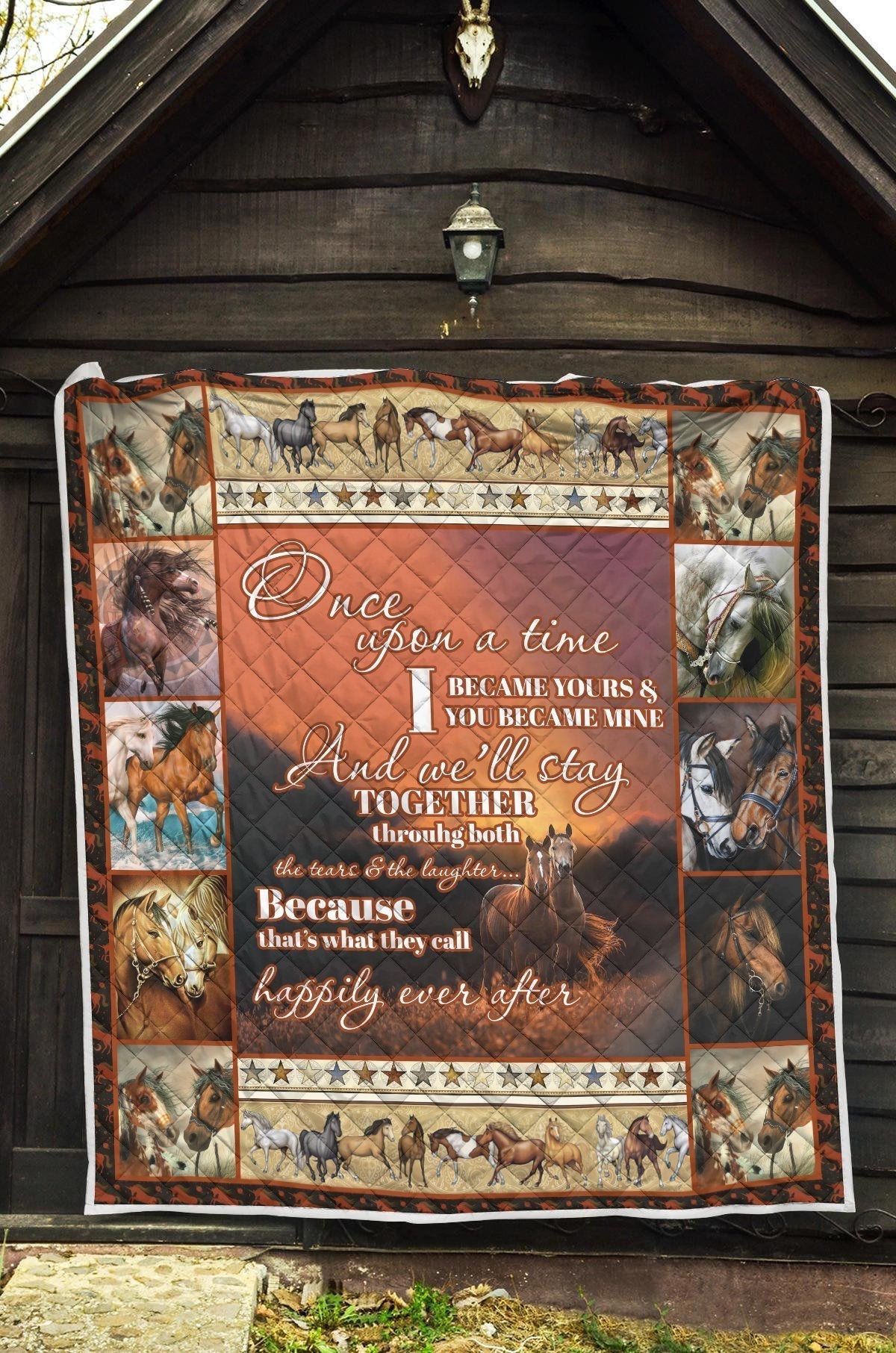 Beautiful Horse Couple Quilt NTN08152003-MEI