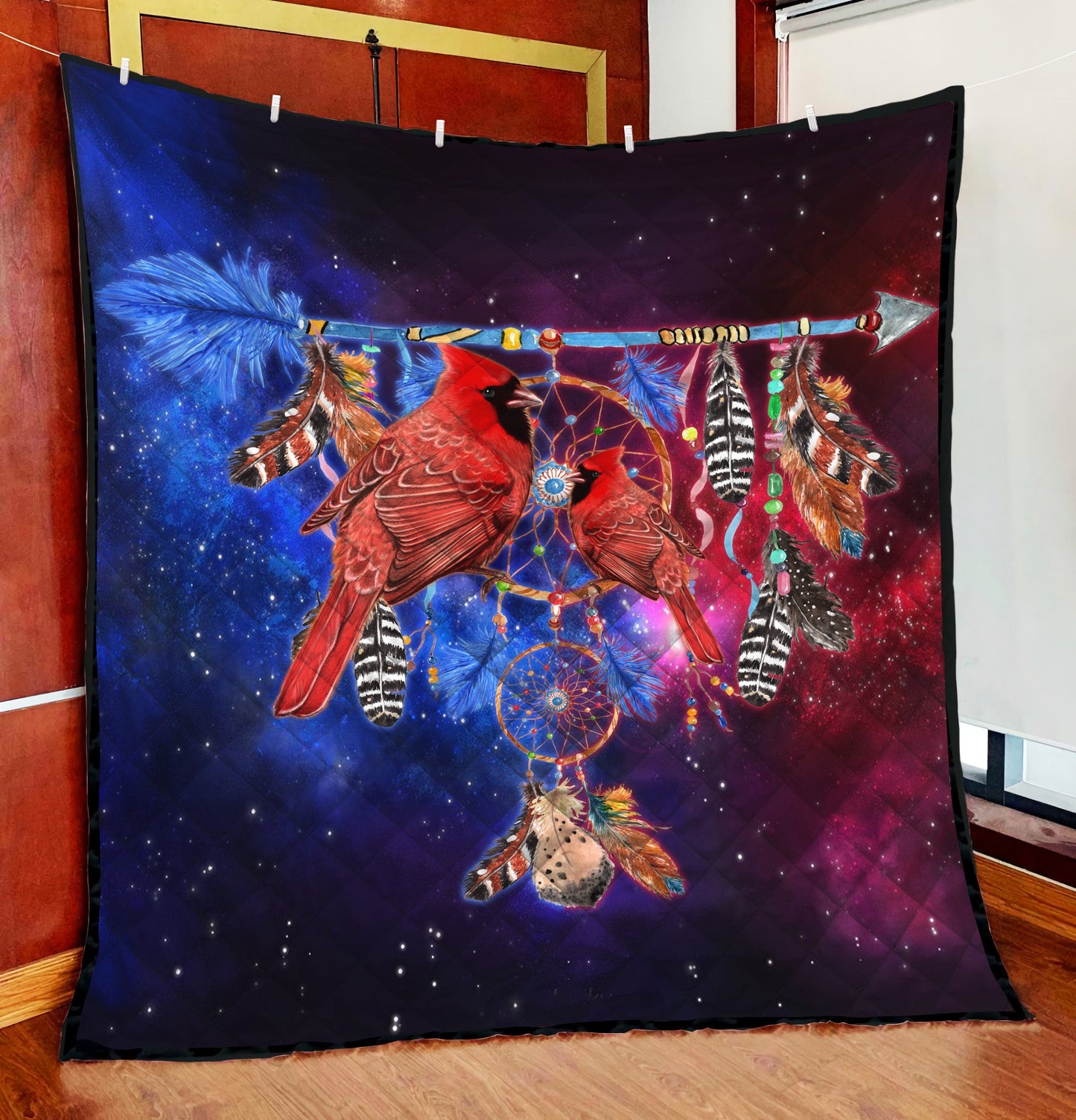 Beautiful Cardinal Birds Dreamcatcher Quilt