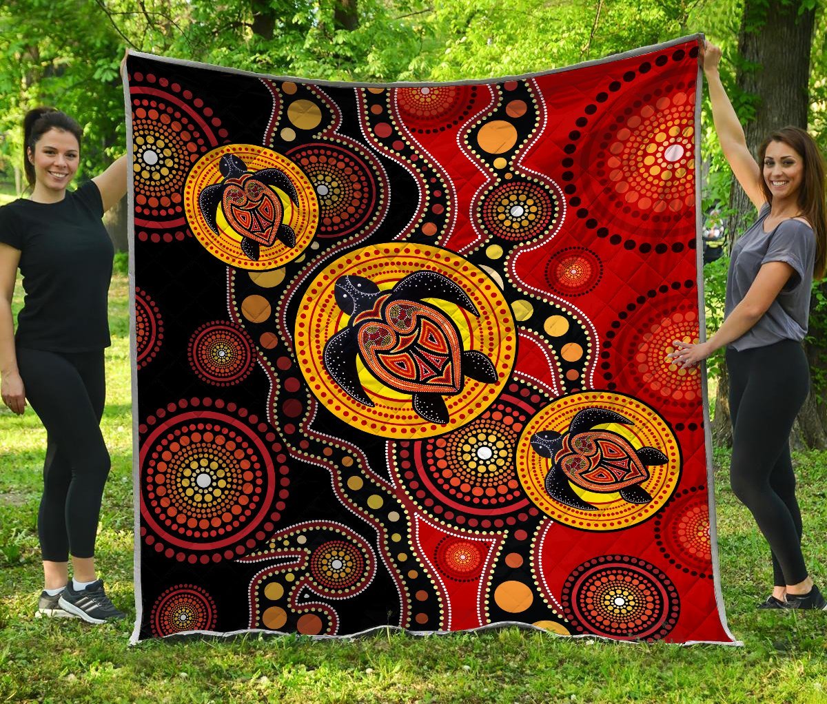 Aboriginal Australia Indigenous Turtles Painting Art Quilt