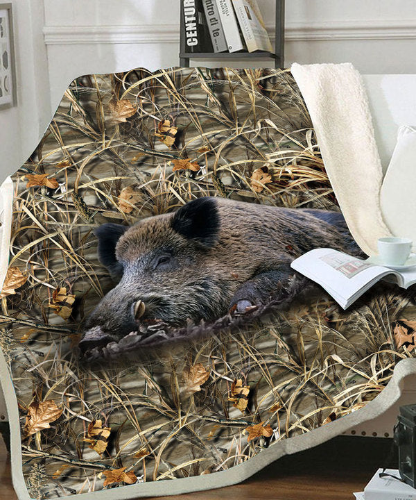 Boar Blanket Hunting Camo - Sherpa Blanket