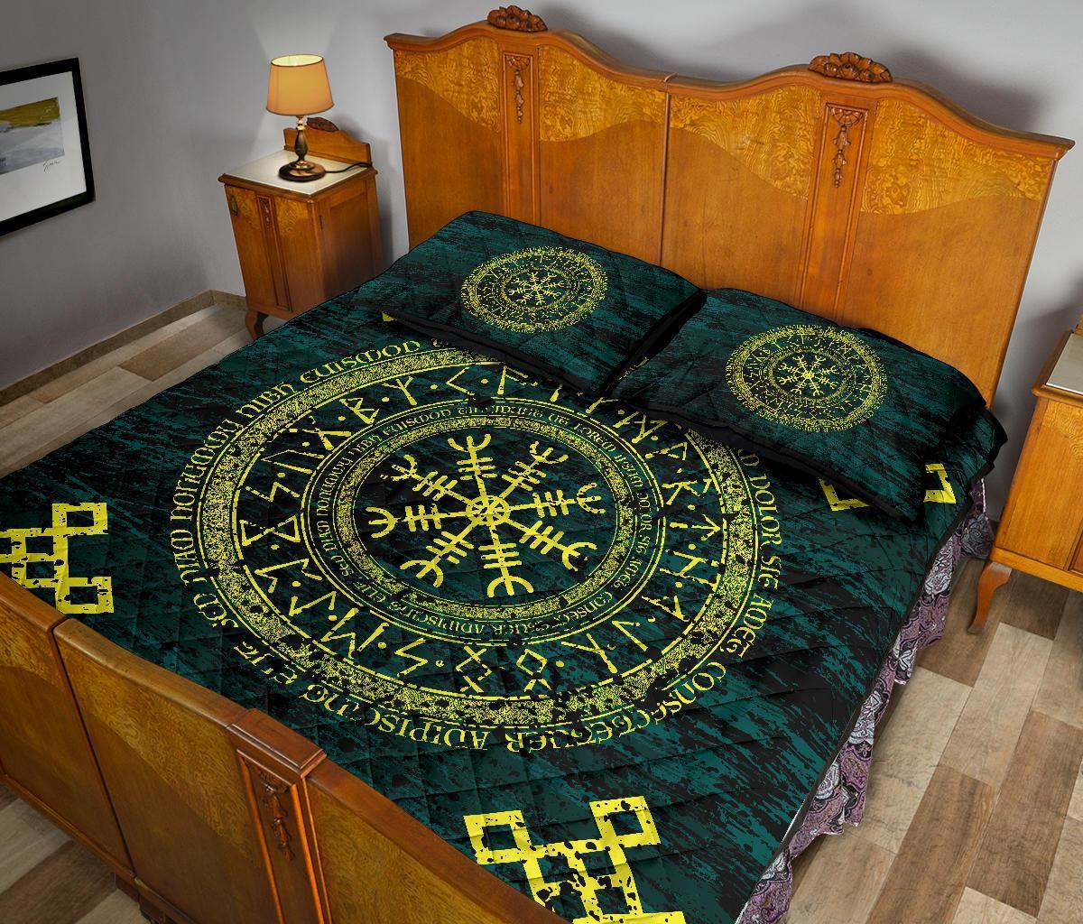 Viking Vegvisir Quilt Bed Set