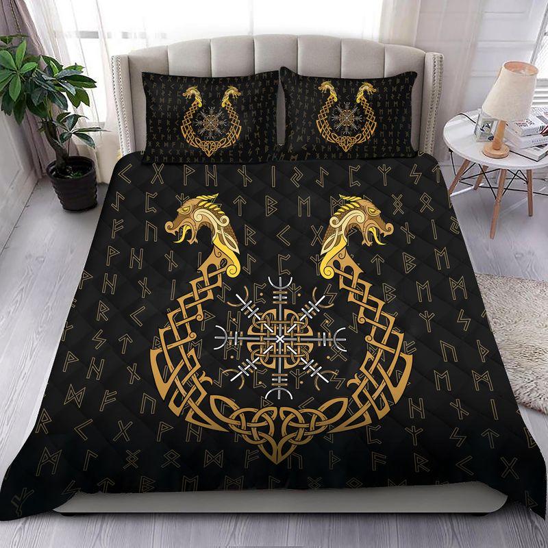 Viking Bedding Set - Aegishjalmur Helm Of Awe (Helm Of Terror)