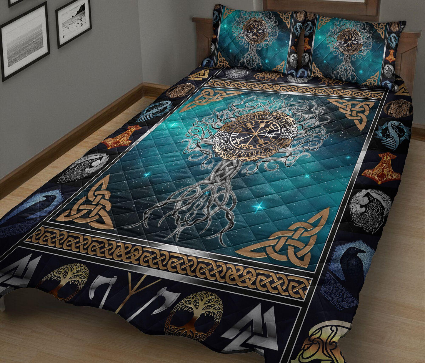 VIKING TREE OF LIFE - QUILT BEDDING SET