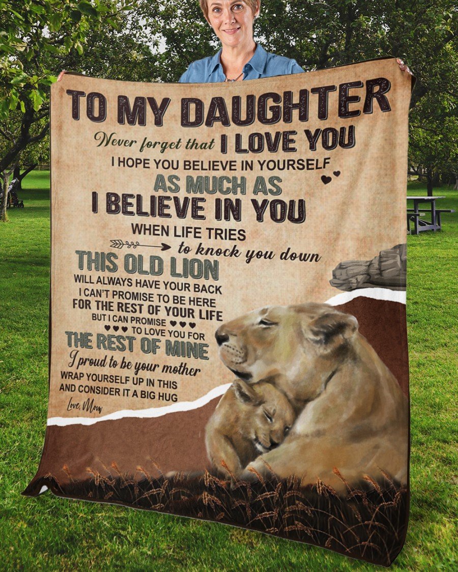 To My Daughter From Mom - Lion - Premium Blanket