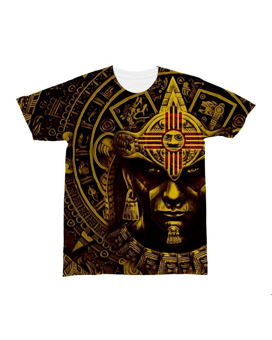 3D All Over Aztec Warrior Mexican Hoodie Yellow - Amaze Style™-Apparel