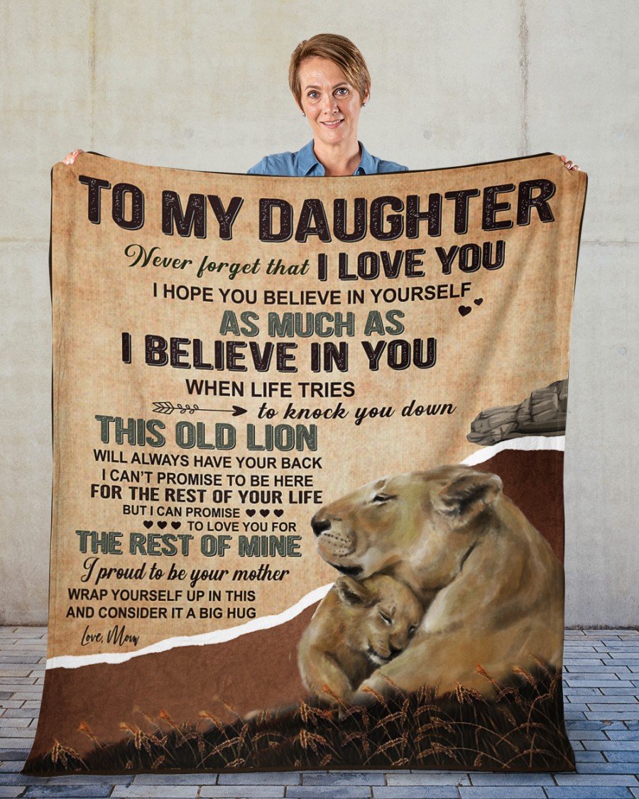 To My Daughter From Mom - Lion - Premium Blanket