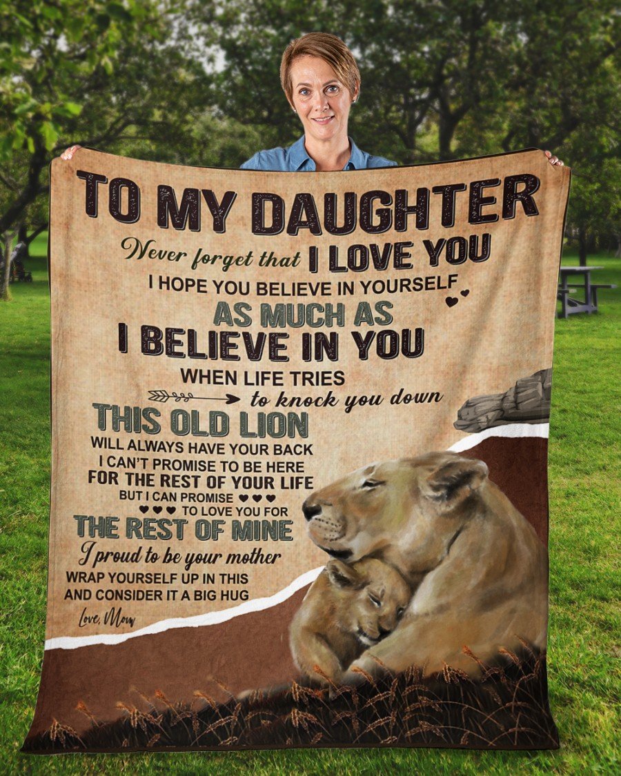 To My Daughter From Mom - Lion - Premium Blanket