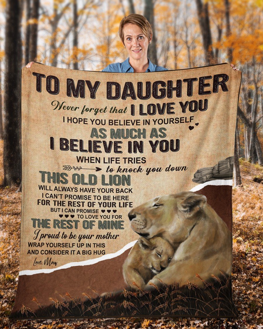 To My Daughter From Mom - Lion - Premium Blanket