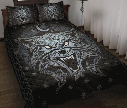 Viking Wolf Quilt Bed Set