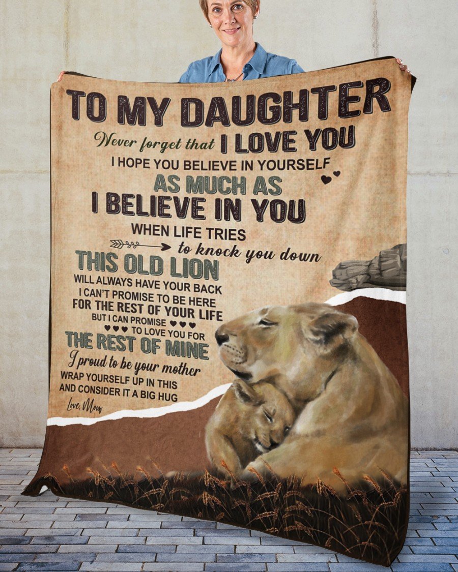 To My Daughter From Mom - Lion - Premium Blanket