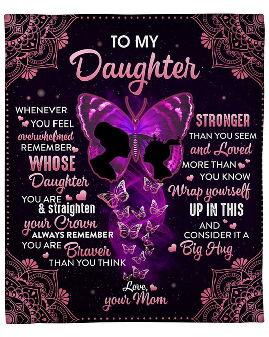 To My Daughter From Mom - Premium Blanket