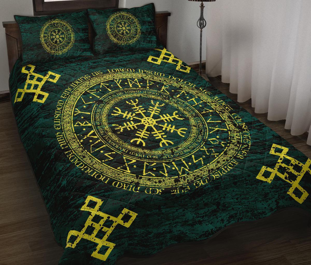 Viking Vegvisir Quilt Bed Set