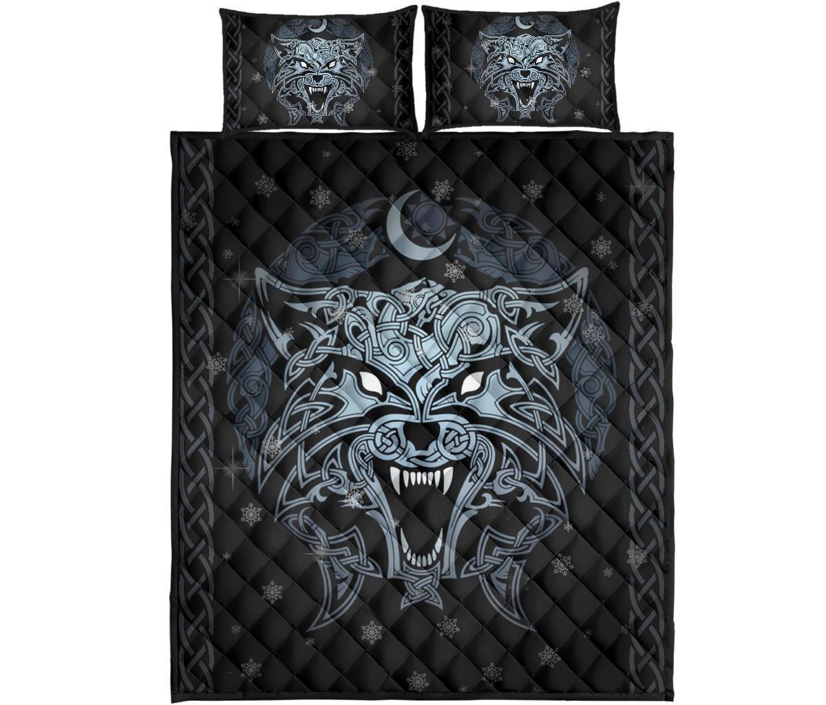 Viking Wolf Quilt Bed Set