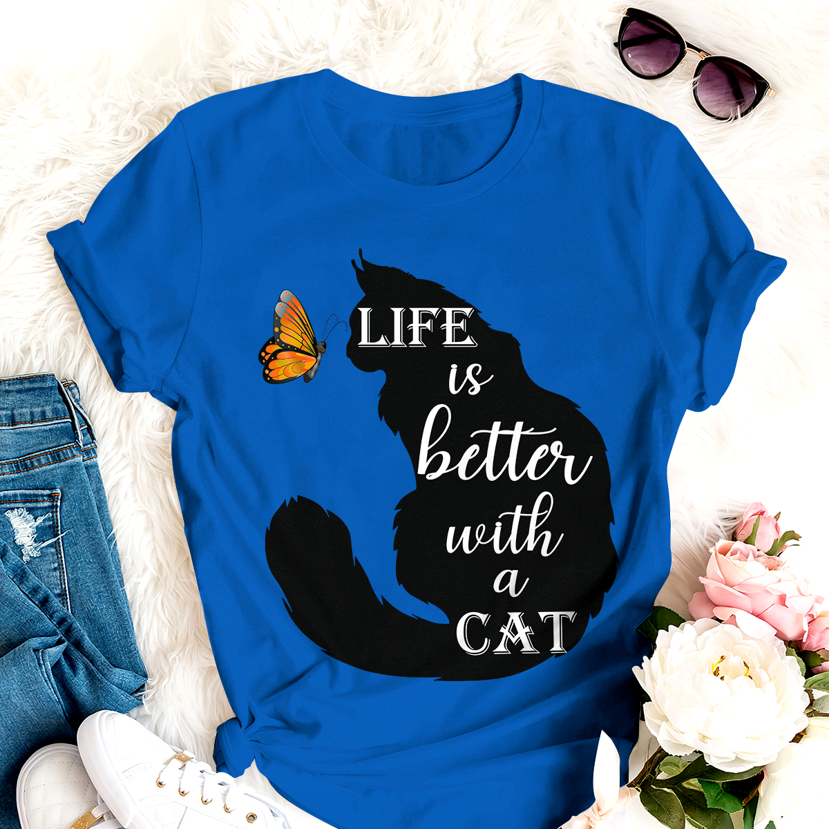 Life Is Better With A Cat Personalized T-shirt Amazing Gift For Friends