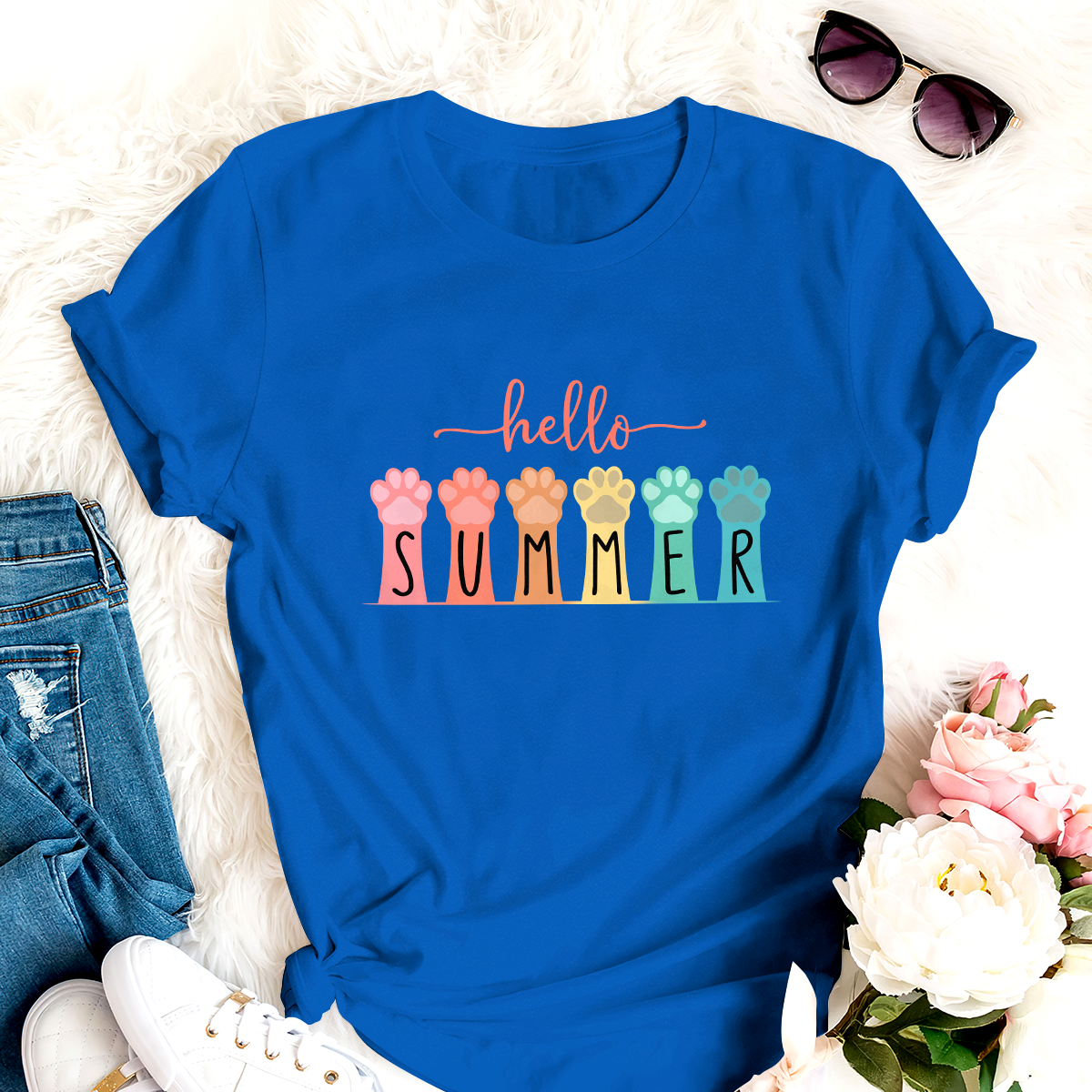 Hello Summer Special Amazing Shirt For Dog Lover Paw