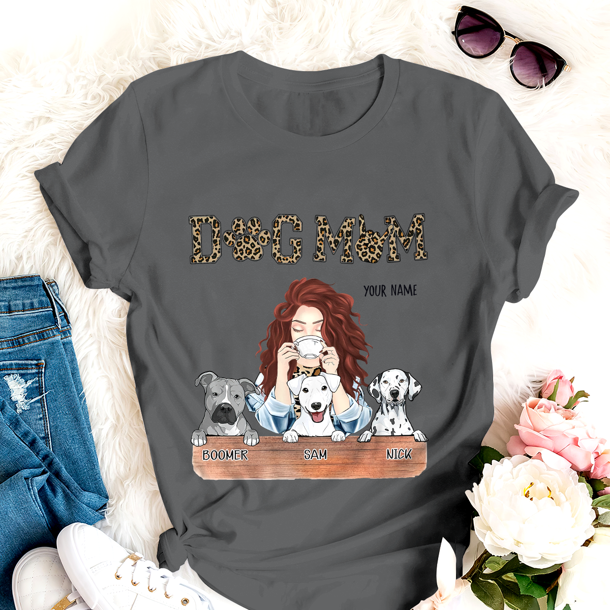 Personalized Dog T-shirt Dog Mom