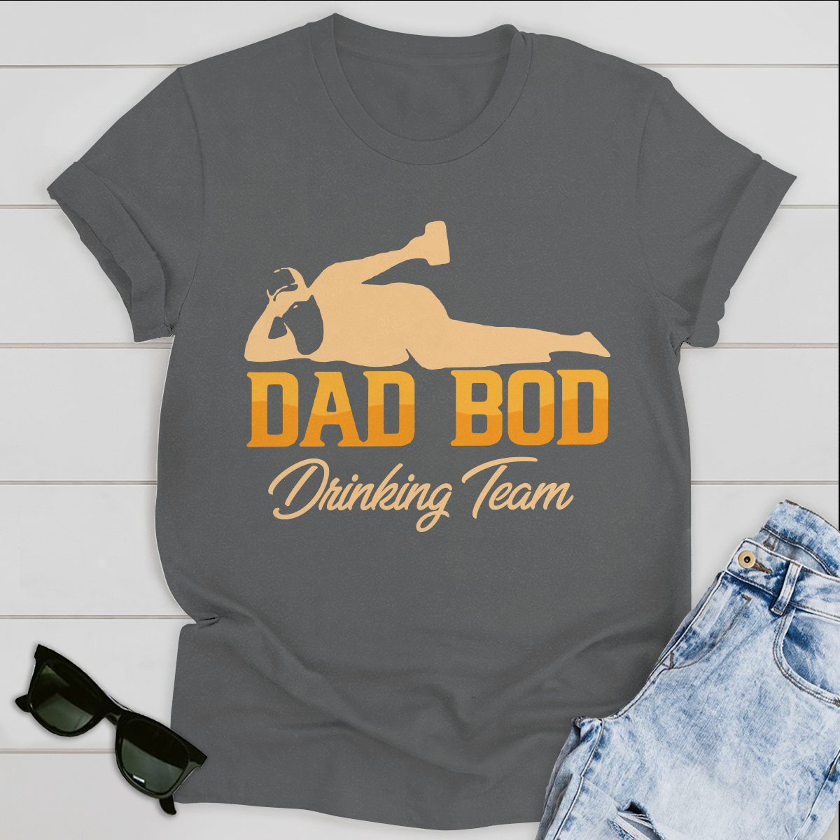 Best Gift For Dad T-shirt Dad Bod Drinking Team