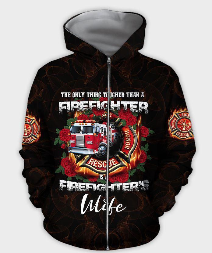 All Over Printed Firefighter's Wife Hoodie DA14092020-MEI