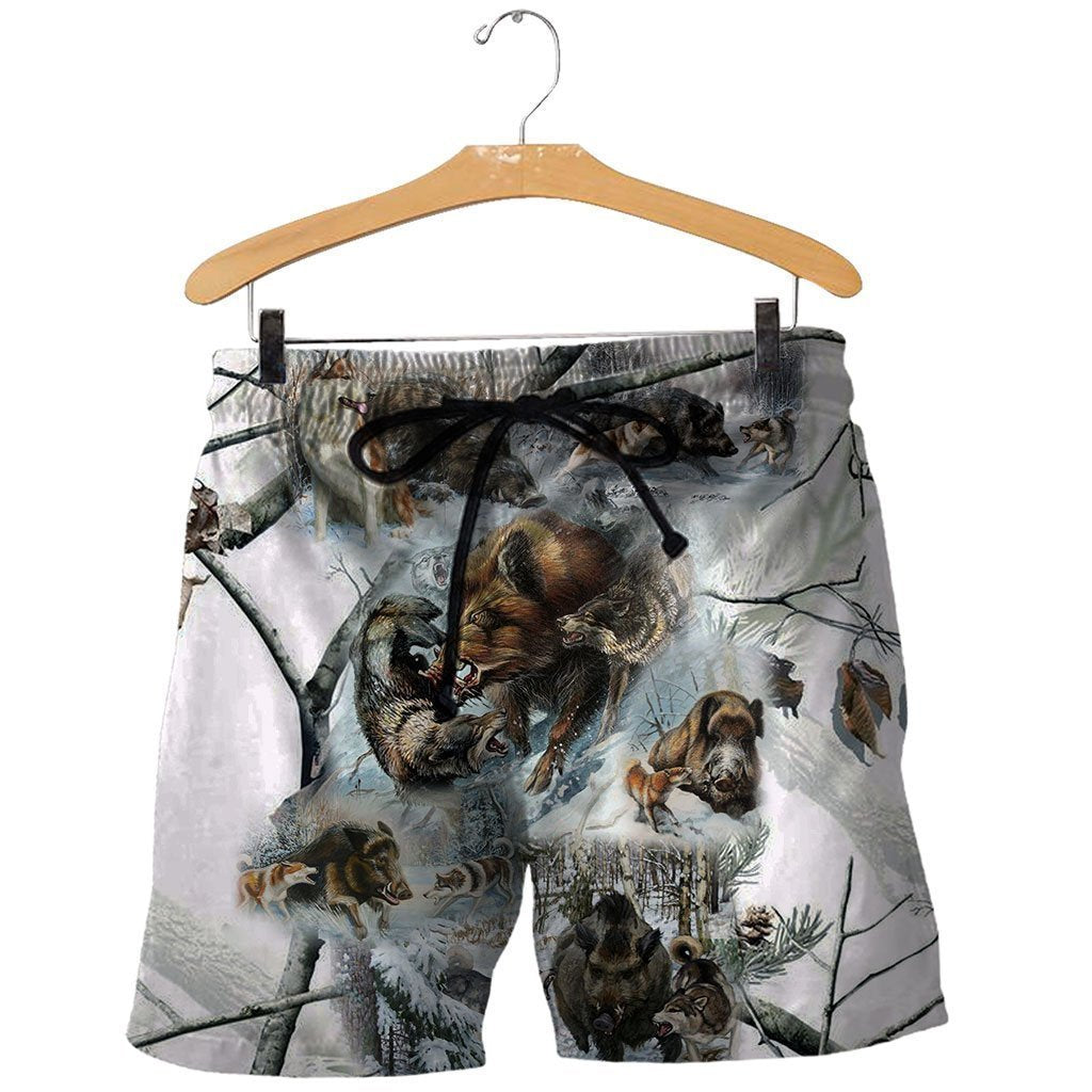 3D Printed Winter Boar Hunting Art Clothes - Amaze Style™-Apparel