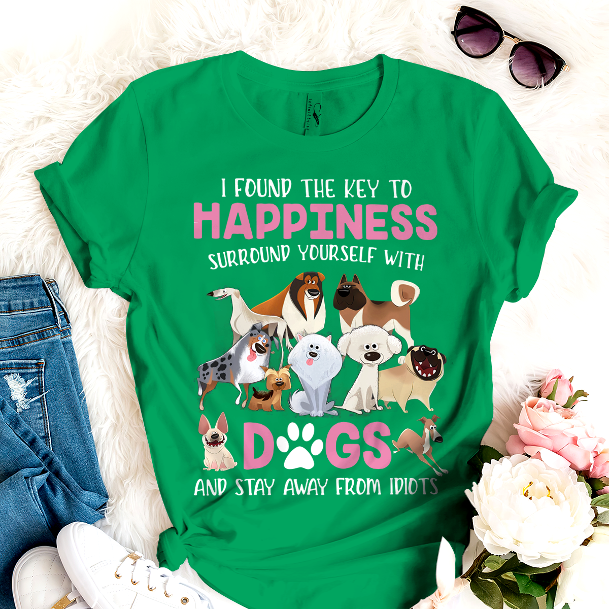 Dog T-shirt The Key To Happiness TH