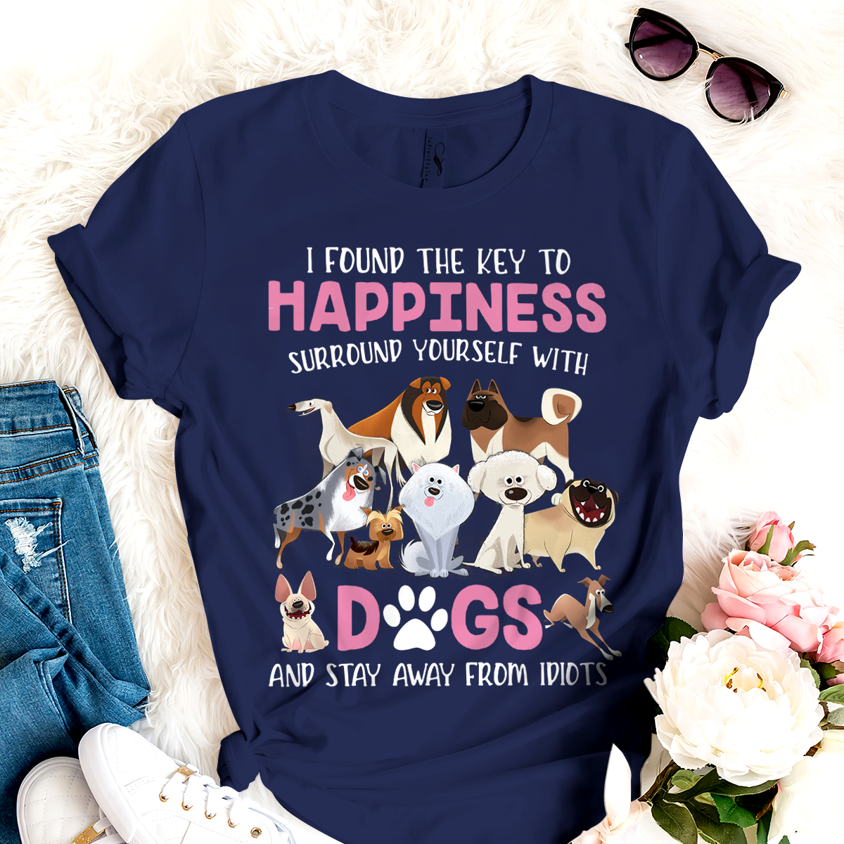 Dog T-shirt The Key To Happiness TH