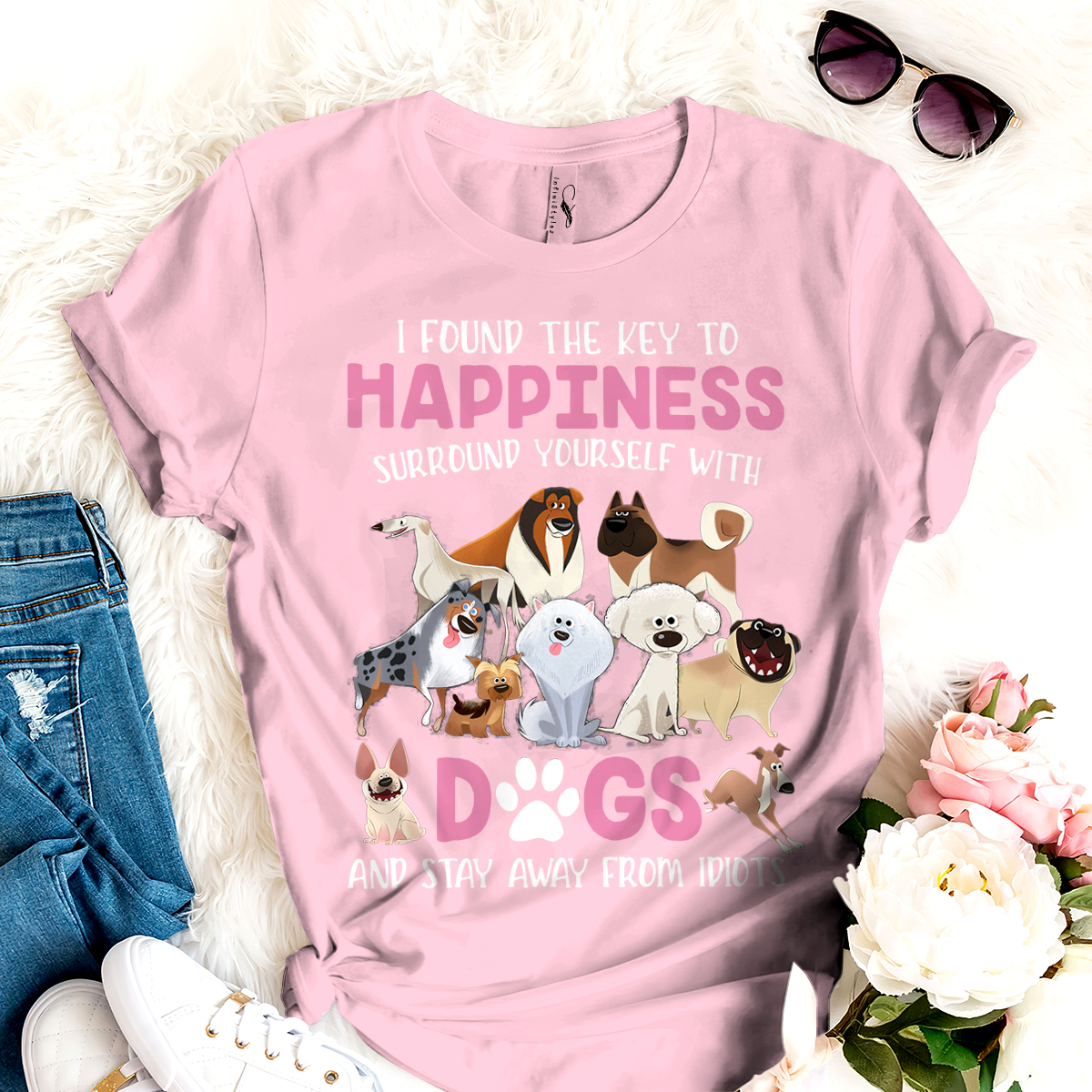 Dog T-shirt The Key To Happiness TH