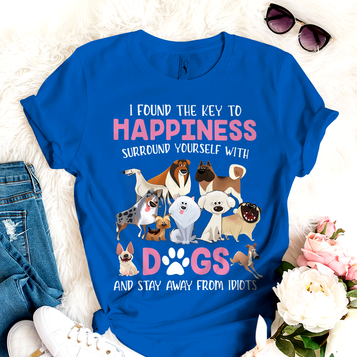 Dog T-shirt The Key To Happiness TH