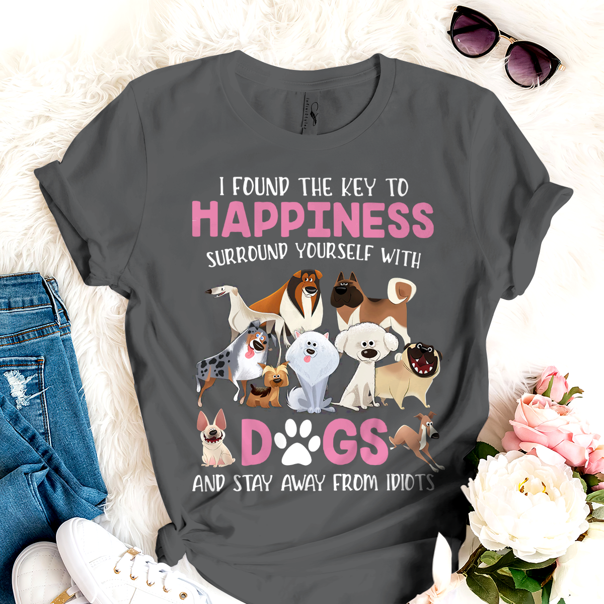 Dog T-shirt The Key To Happiness TH