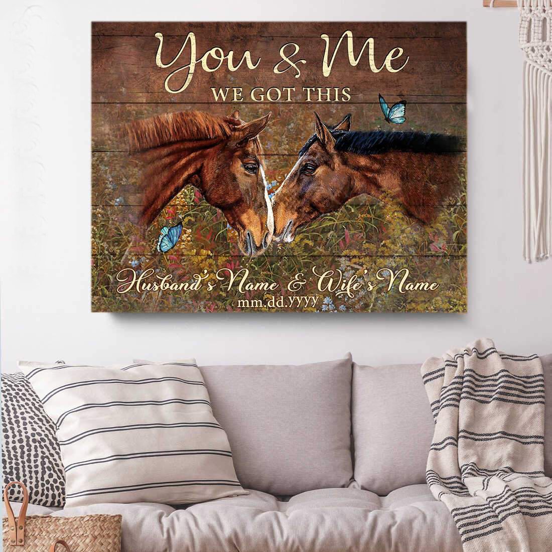 Stunning Gift Horse Painting Custom Poster You And Me We Got This