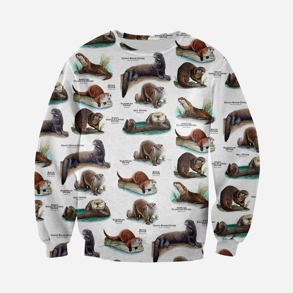 3D All Over Printed Otters Of The World Shirts and Shorts - Amaze Style™-Apparel