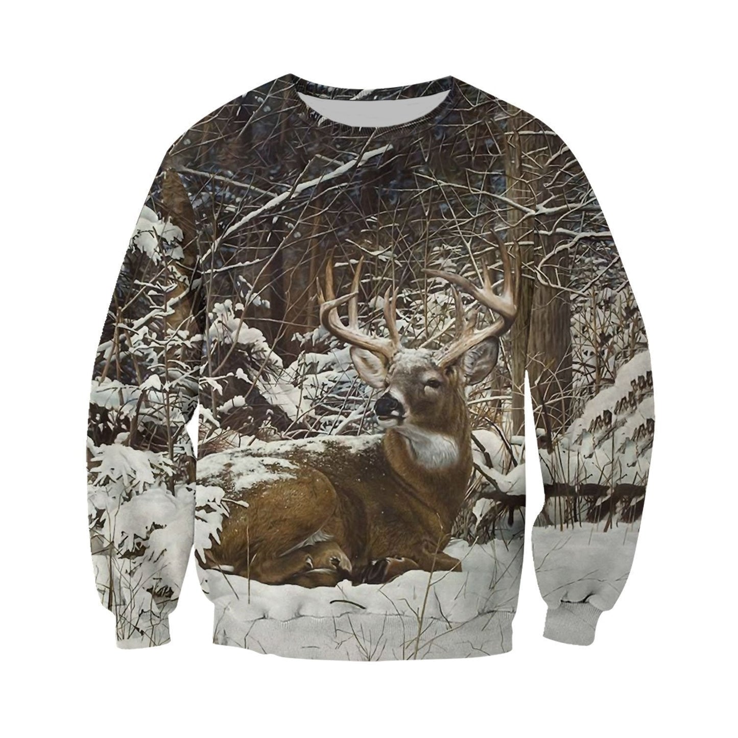 3D All Over Printed Winter Deer Shirts - Amaze Style™-Apparel