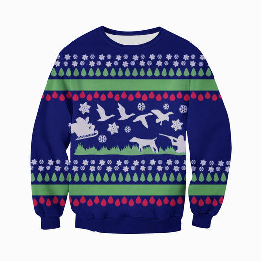 3D All Over Printed Ugly Sweater Hunting Duck Shirts and Shorts - Amaze Style™-Hunting