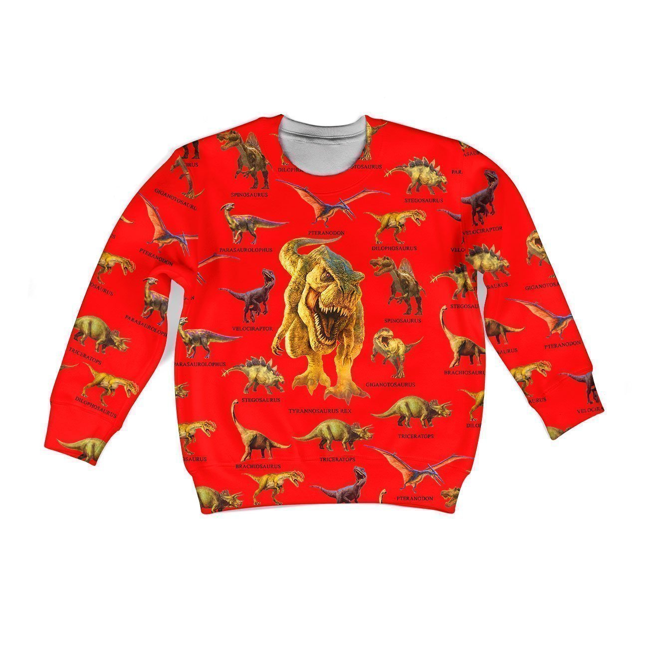 3D All Over Printed Red Dinosaurs T-Rex Shirts - Amaze Style™-Apparel