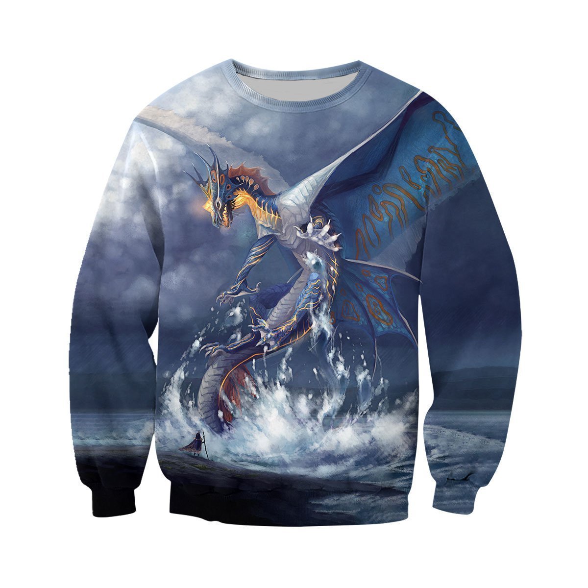 3D All Over Printed Blue Dragon Shirts - Amaze Style™-Apparel