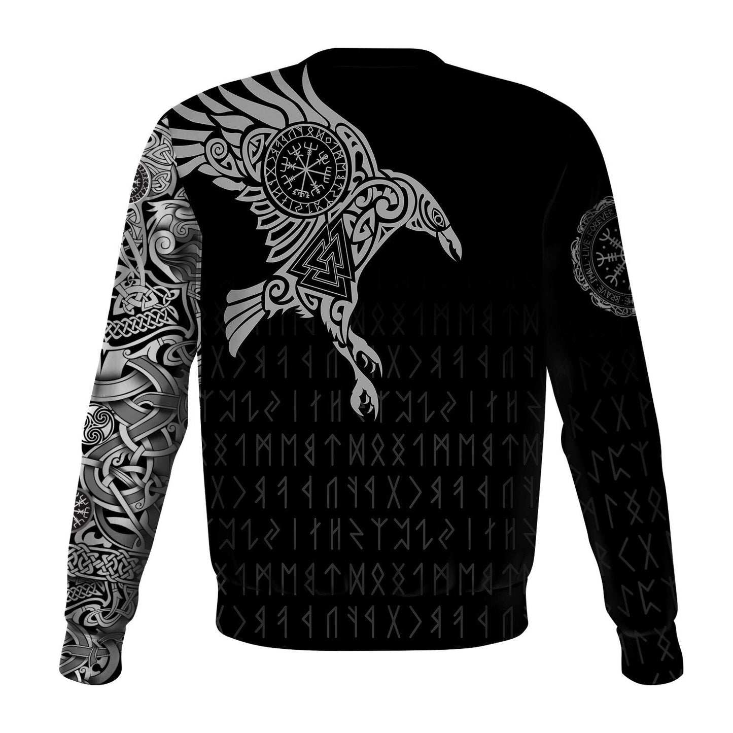 Vikings - The Raven of Odin Tattoo Custom Name