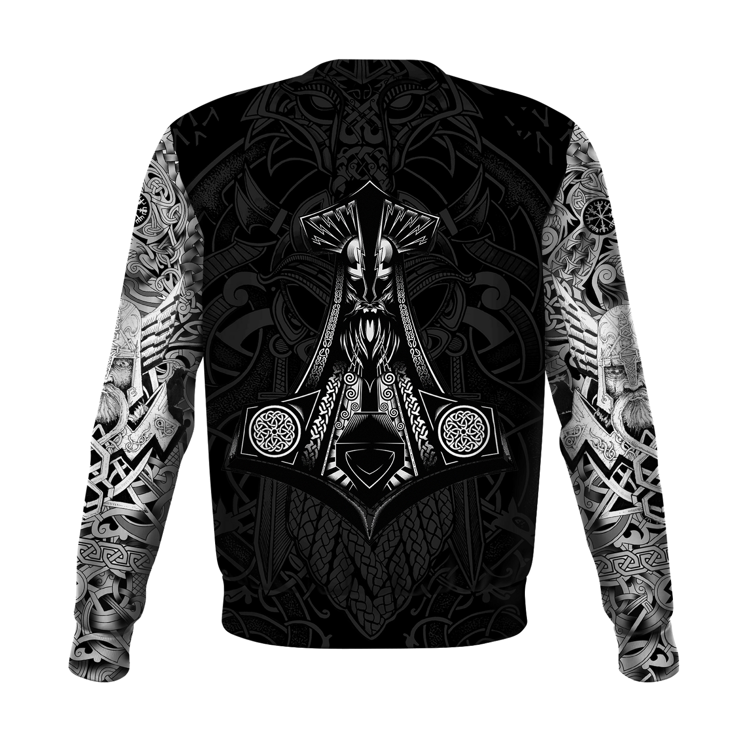 Vikings - Odin Tatoo Style - Amaze Style™-ALL OVER PRINT HOODIES