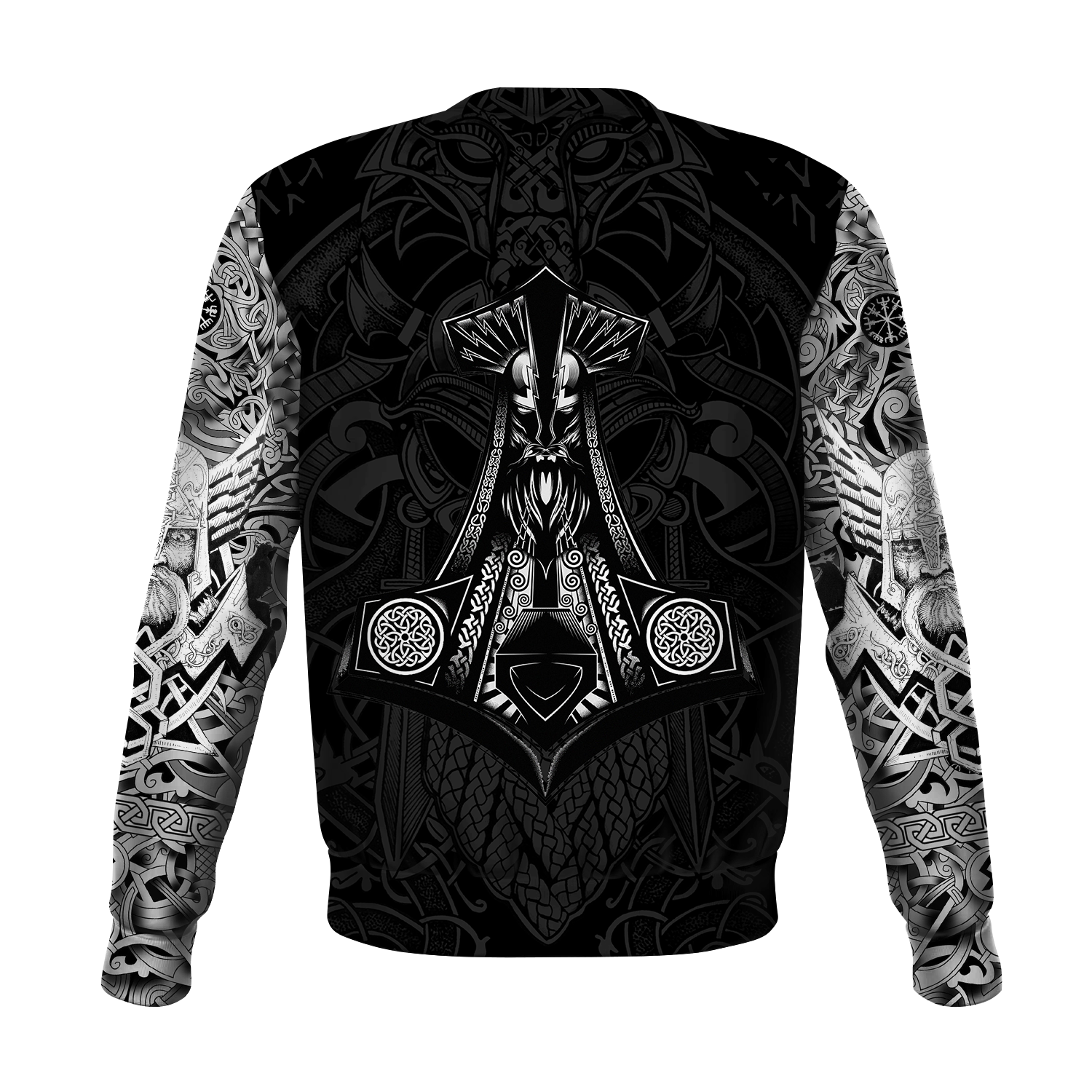Vikings - Odin Tatoo Style - Amaze Style™-ALL OVER PRINT HOODIES