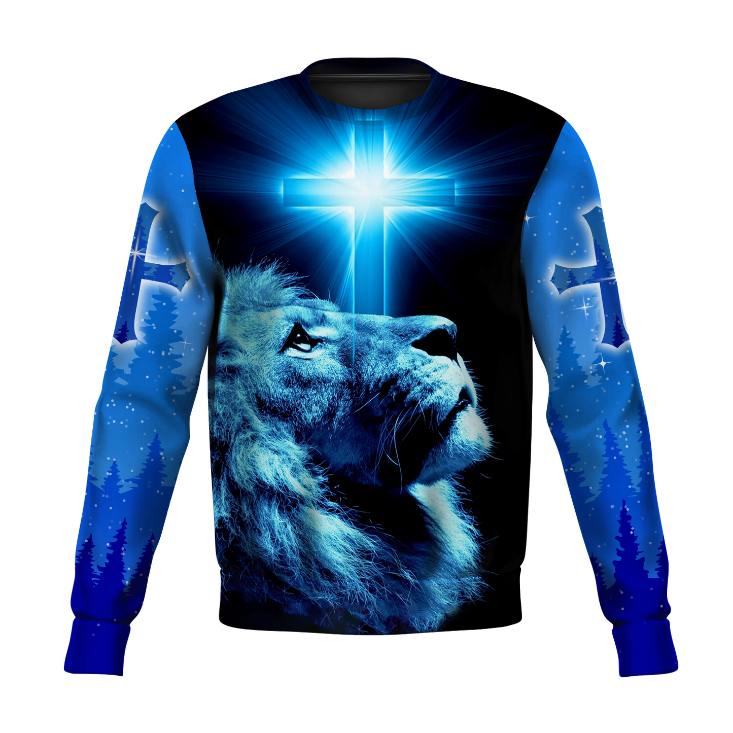 Way Maker Miracle Worker Promise Keeper Light In The Darkness Blue Lion All Over Printed Shirt - Amaze Style™-Apparel