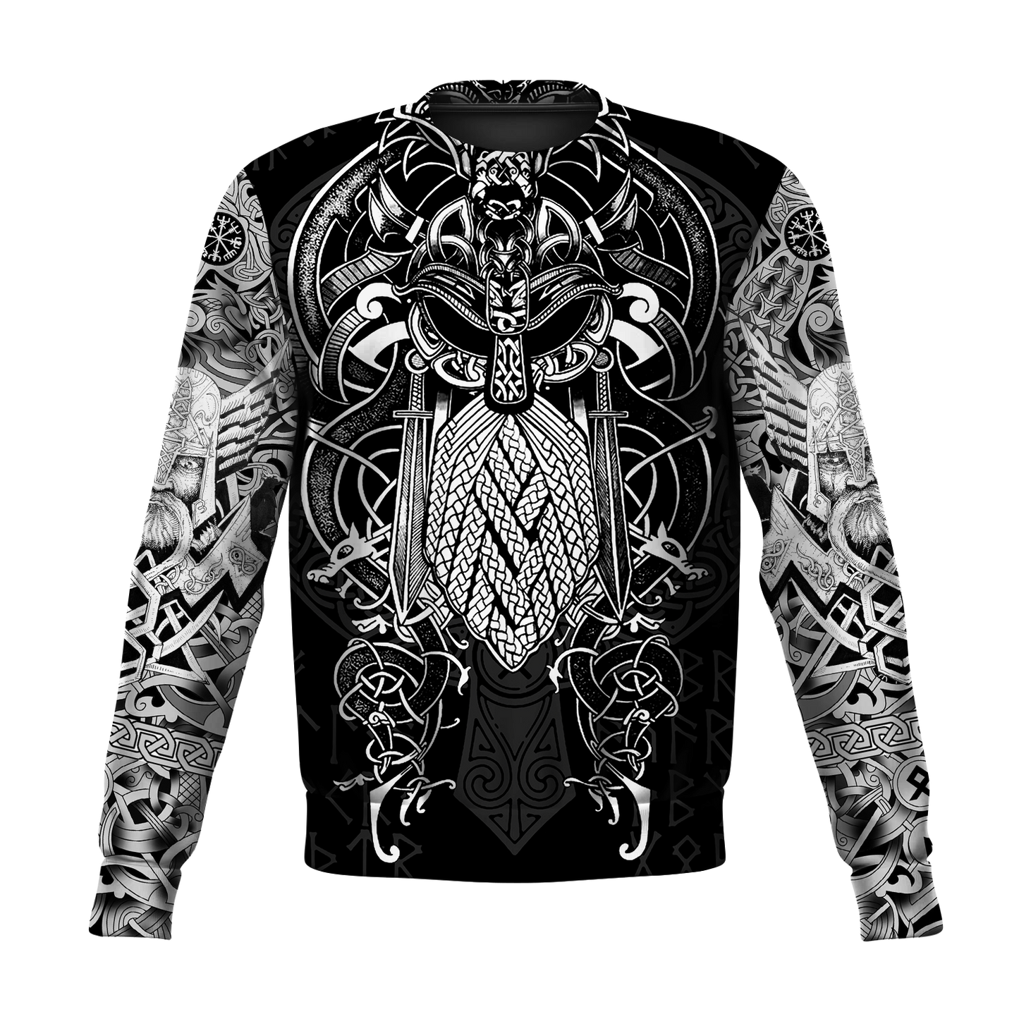 Vikings - Odin Tatoo Style - Amaze Style™-ALL OVER PRINT HOODIES