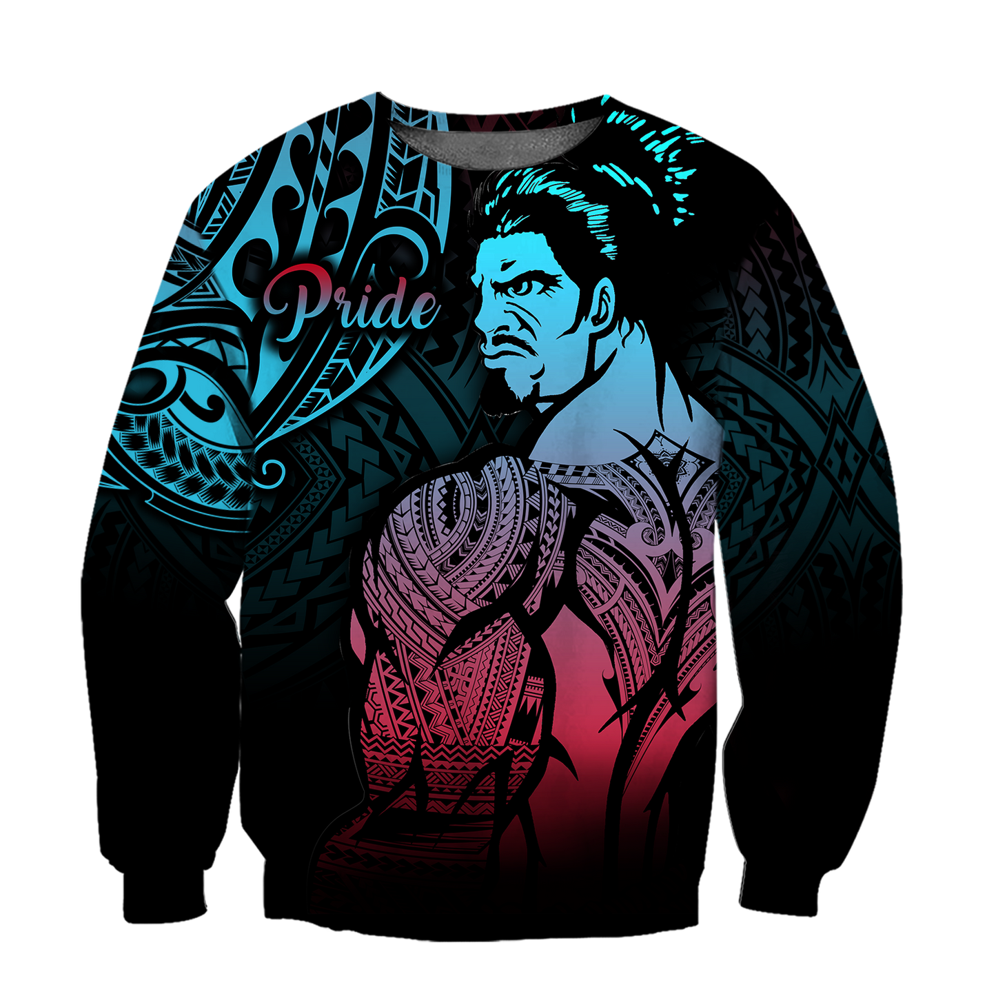Amazing Warrior Pride Polynesian 3D Tattoo Unisex Deluxe Hoodie ML
