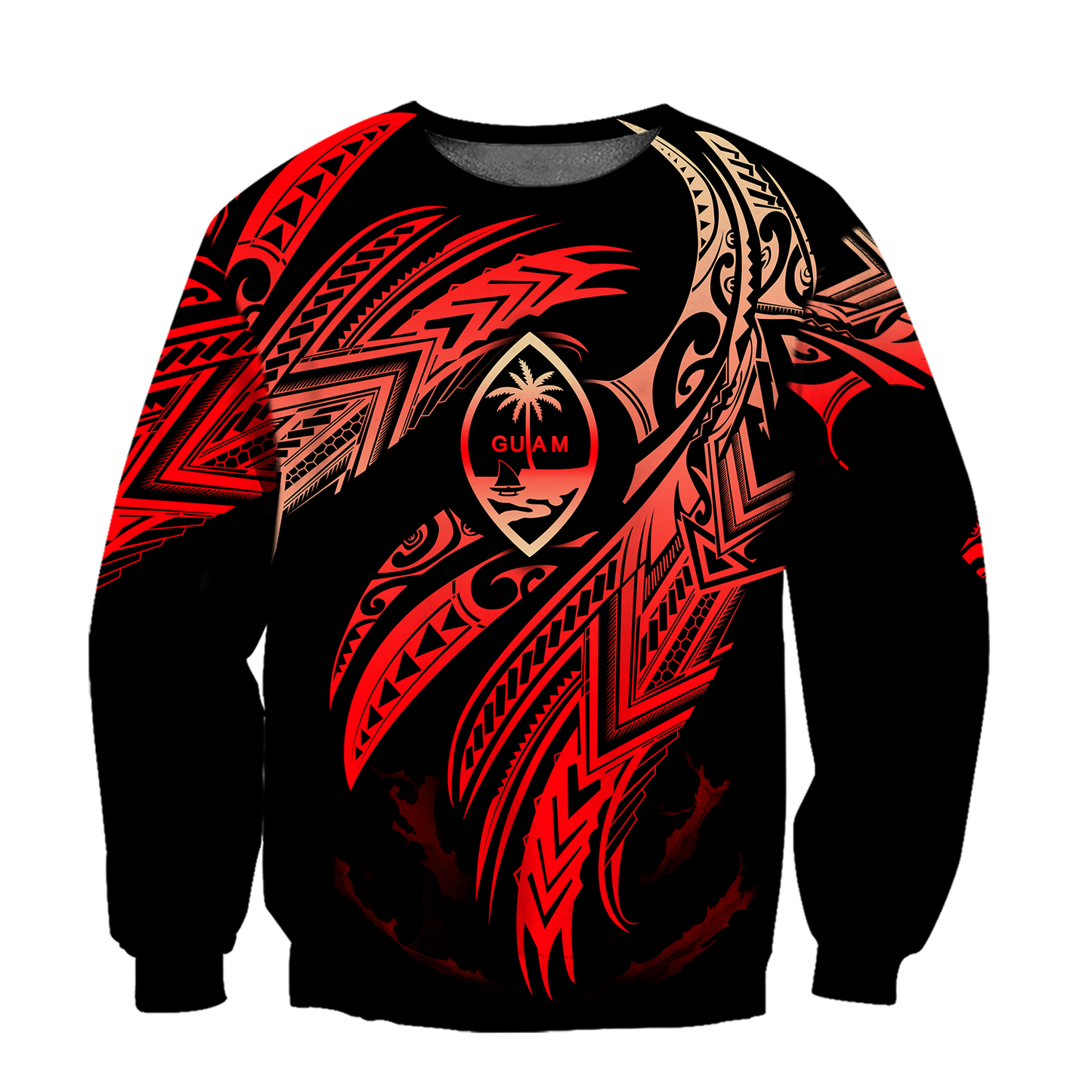 Amazing Guam Polynesian 3D Tattoo Unisex Deluxe Hoodie ML