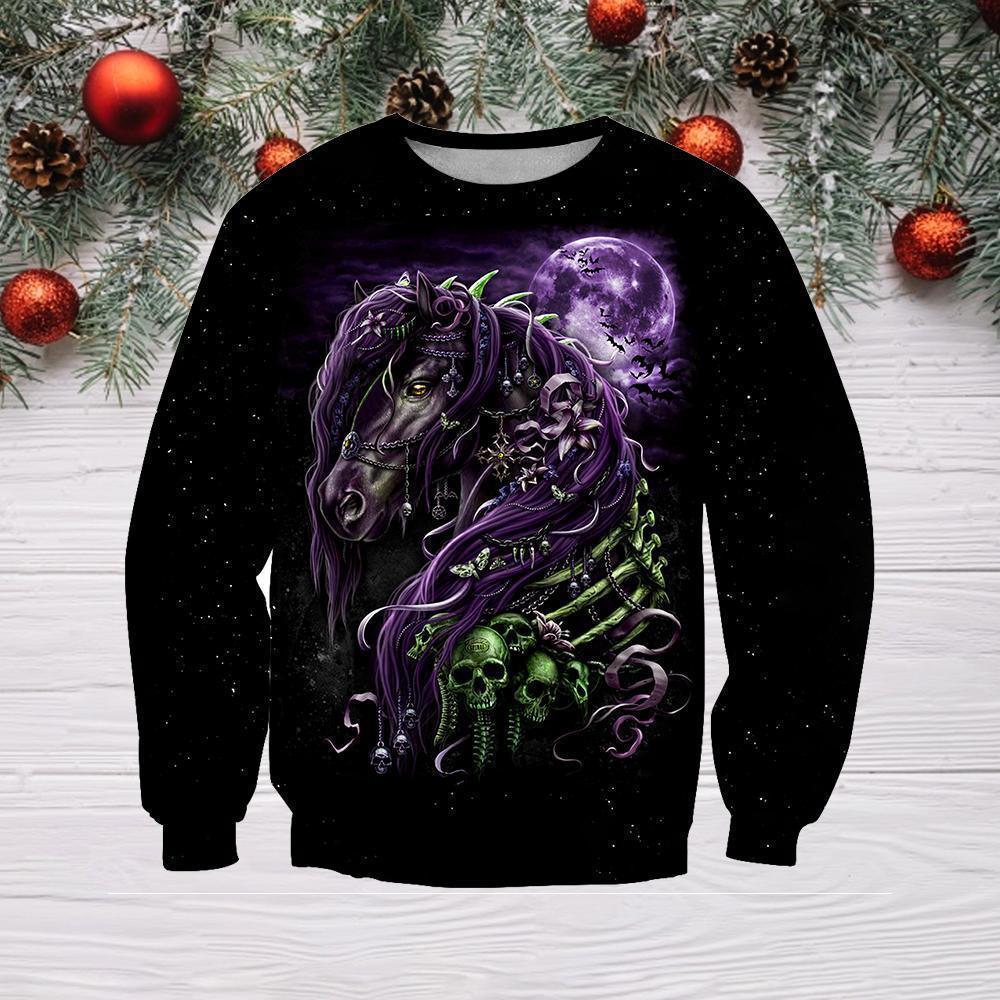 3D All Over Printed Black Horse - Amaze Style™-Apparel