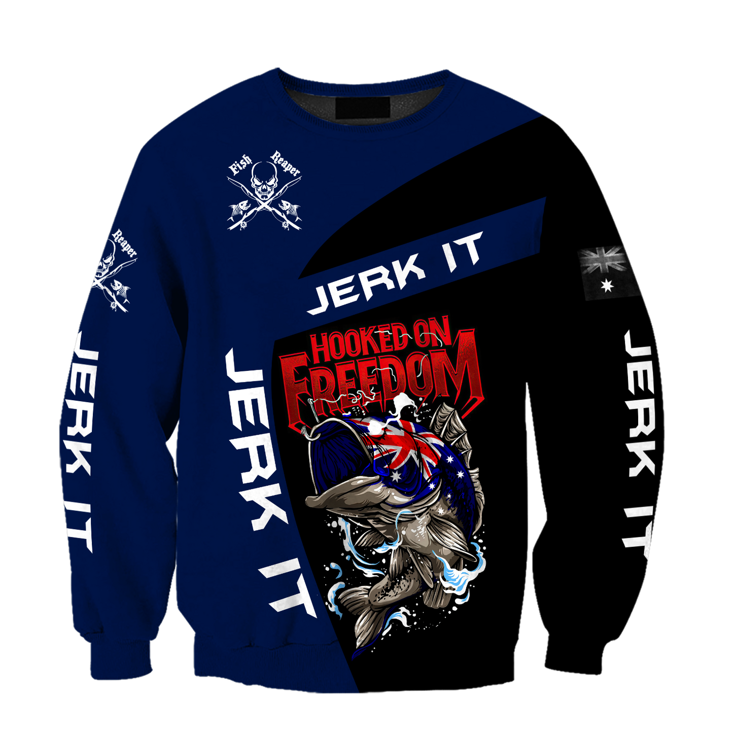 Tmarc Tee Hooked on Freedom Australia Fishing 3D printed shirts for men and women