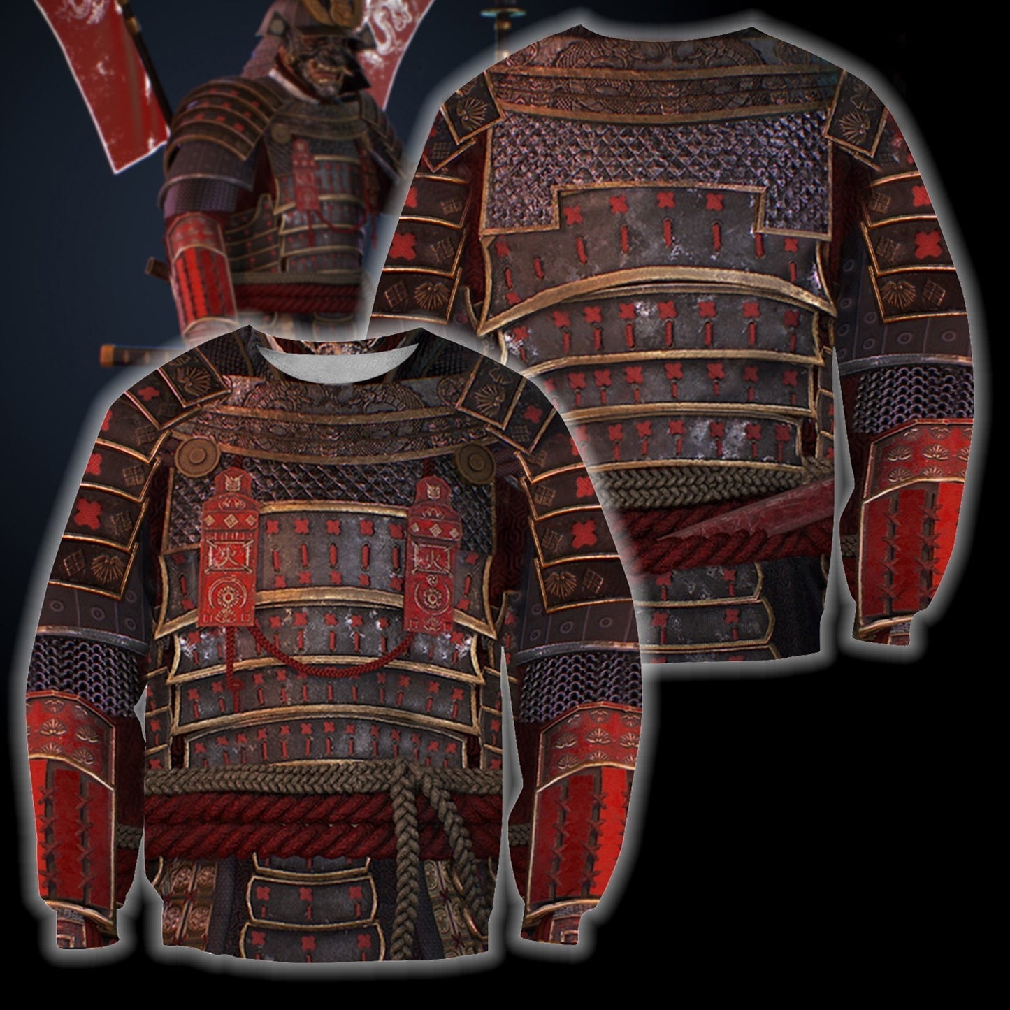 3D All Over Printed Samurai Armor Tops For Men - Amaze Style™-Apparel