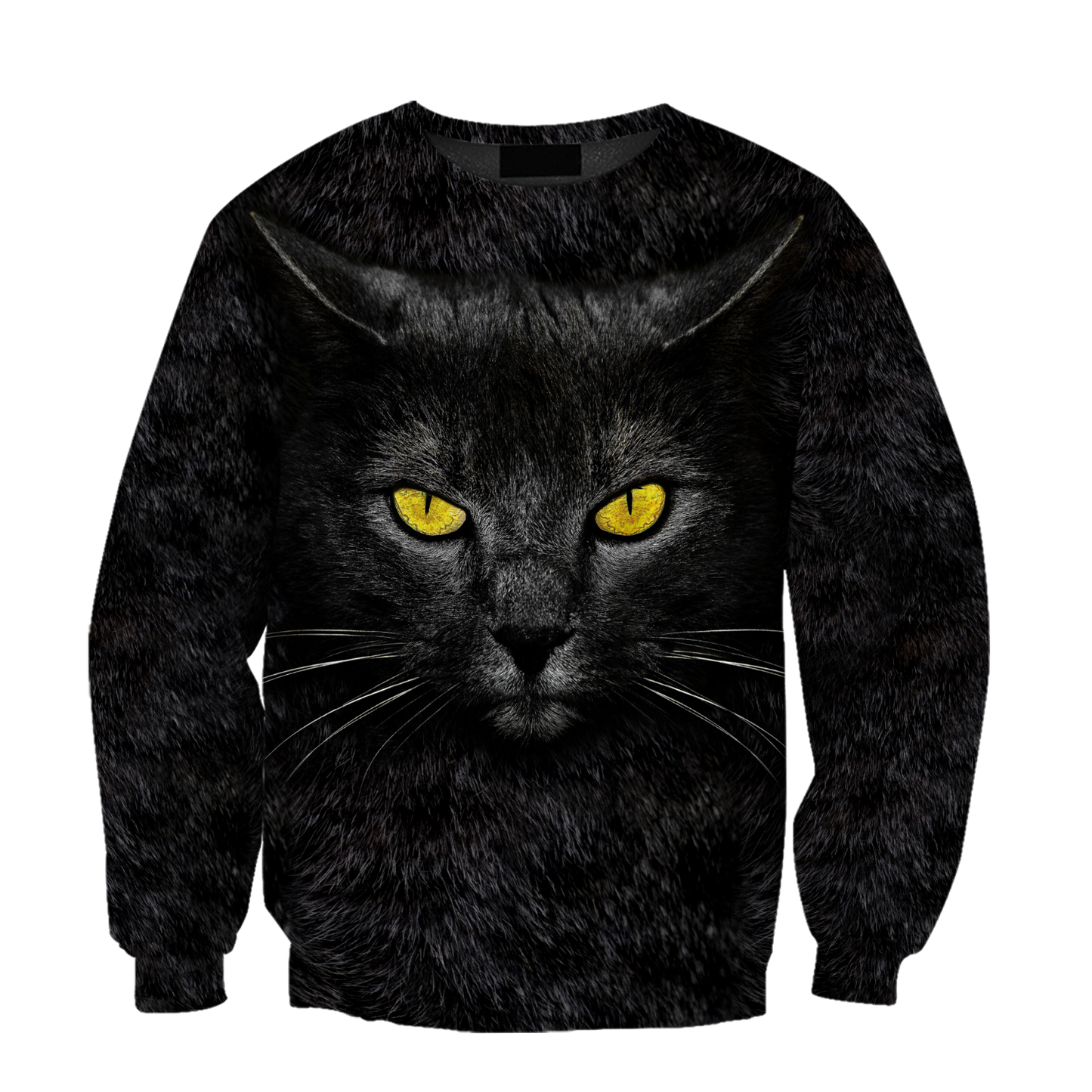 Black Cat face hair premium hoodie sweatshirt cover