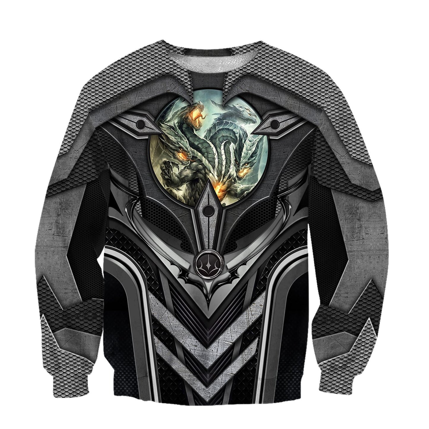 3D Tattoo and Dungeon Dragon Hoodie HAC101203-Apparel-NM-Sweater-S-Vibe Cosy™
