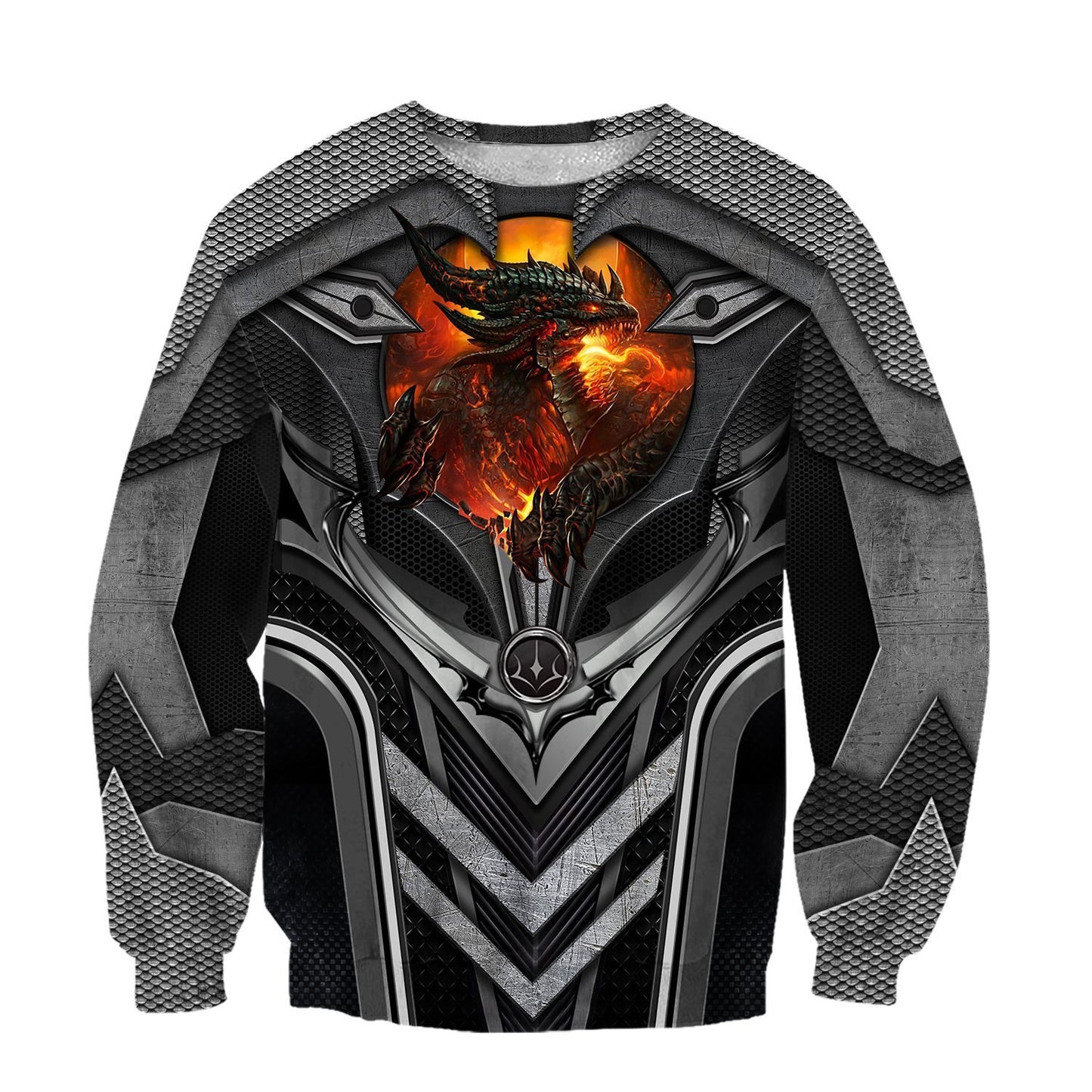 3D Tattoo and Dungeon Dragon Hoodie HAC101202-Apparel-NM-Sweater-S-Vibe Cosy™
