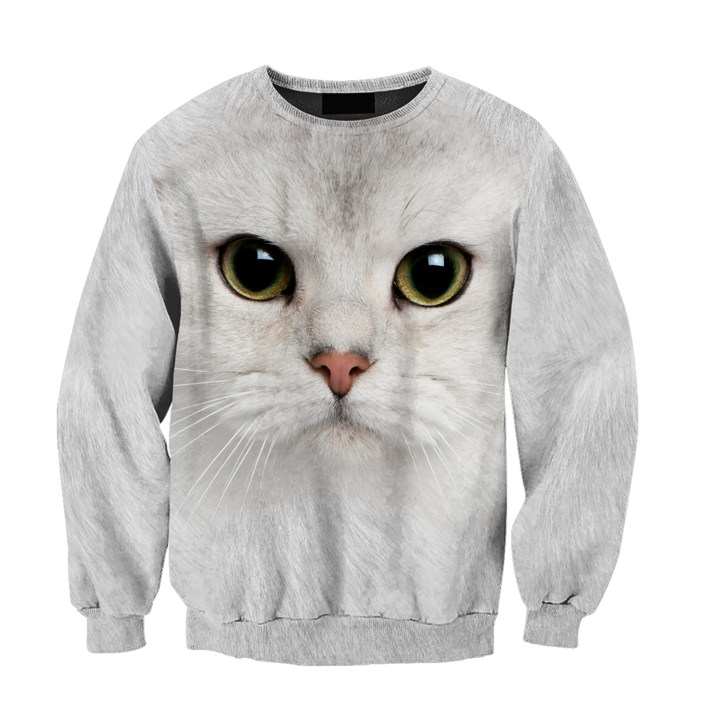 White Cat face hair premium hoodie sweatshirt cover