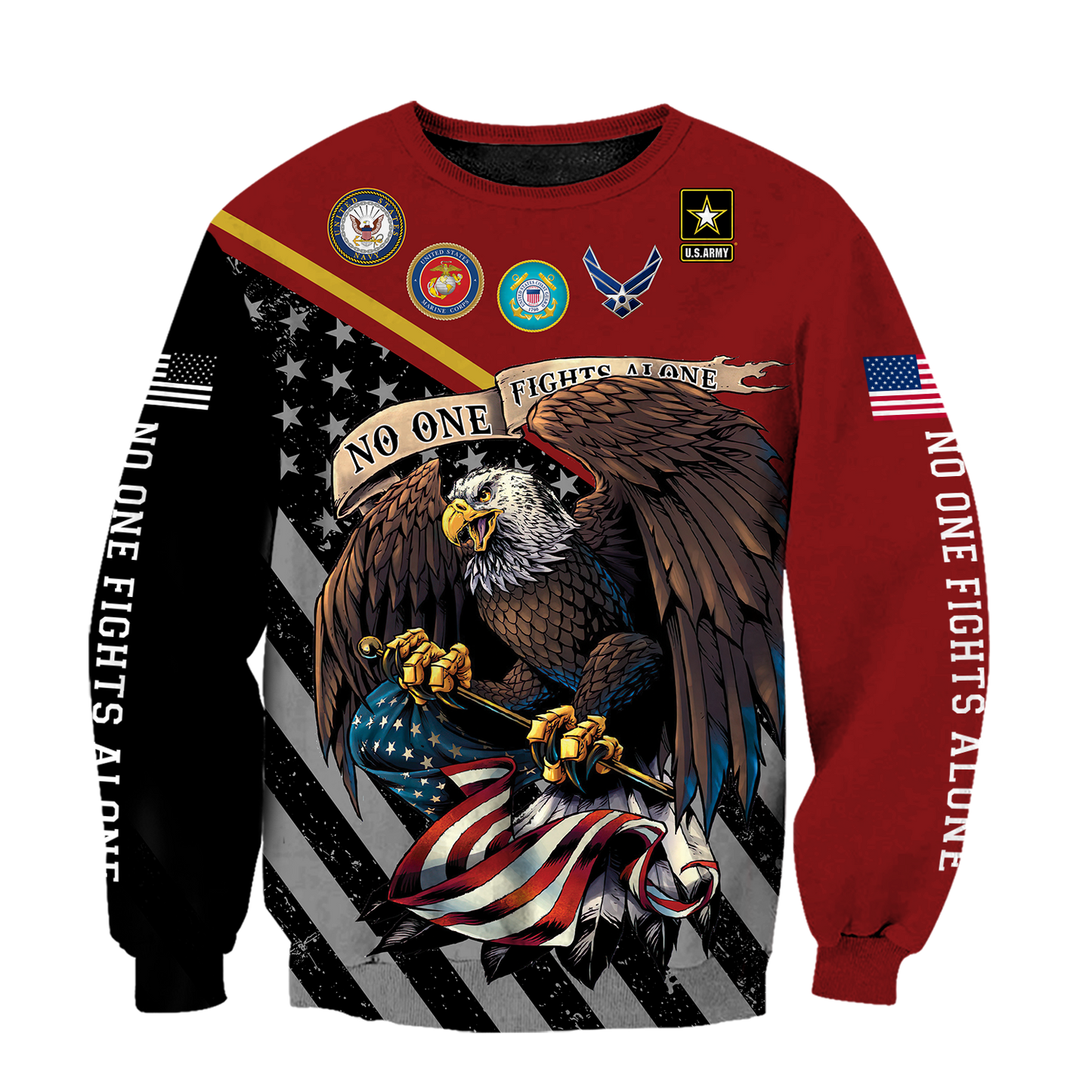 US Veteran No one fights alone shirts for men and women TR2505201S - Amaze Style™-Apparel